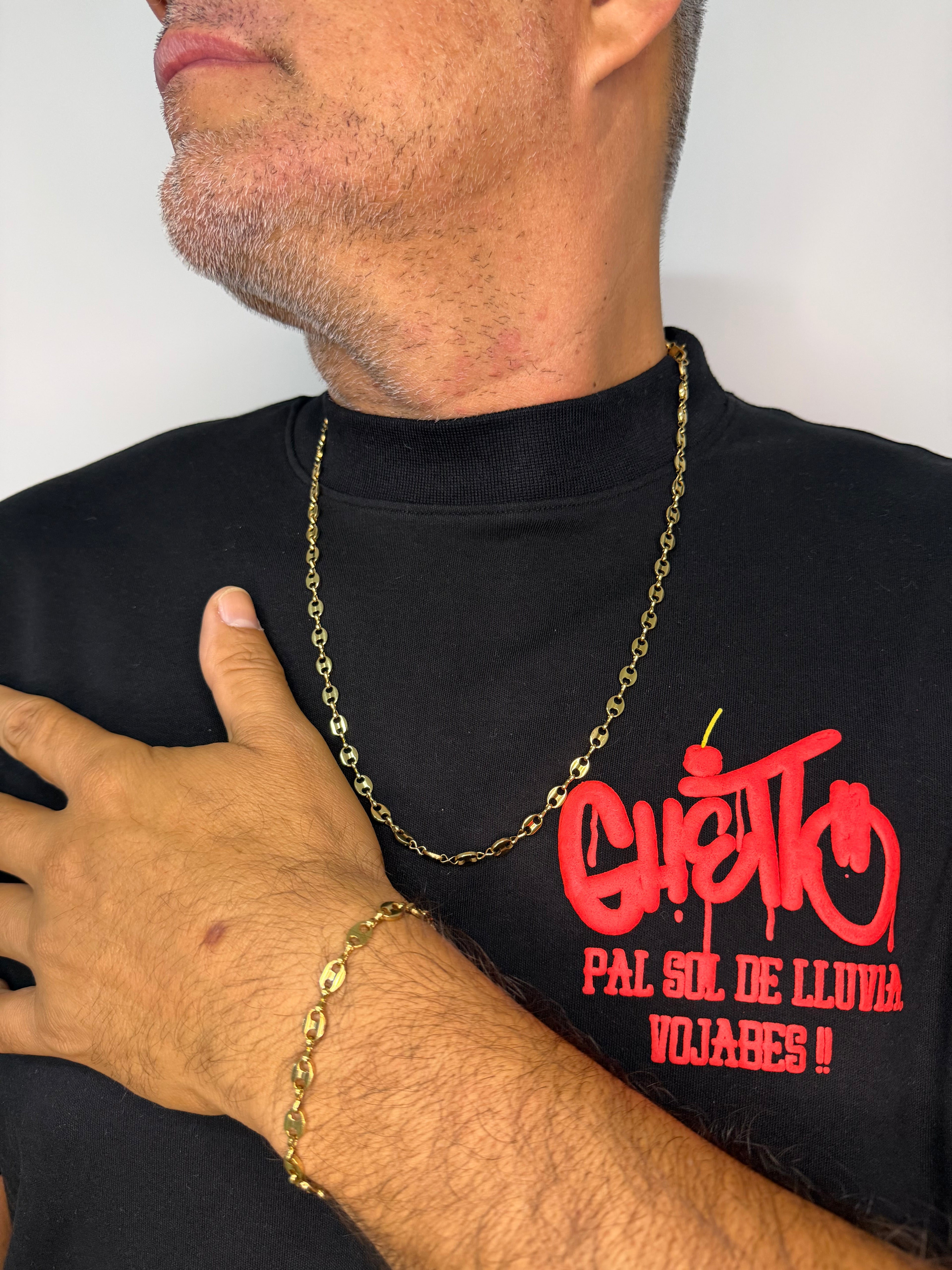 Combo Pulsera y Cadena en tejido Gucci