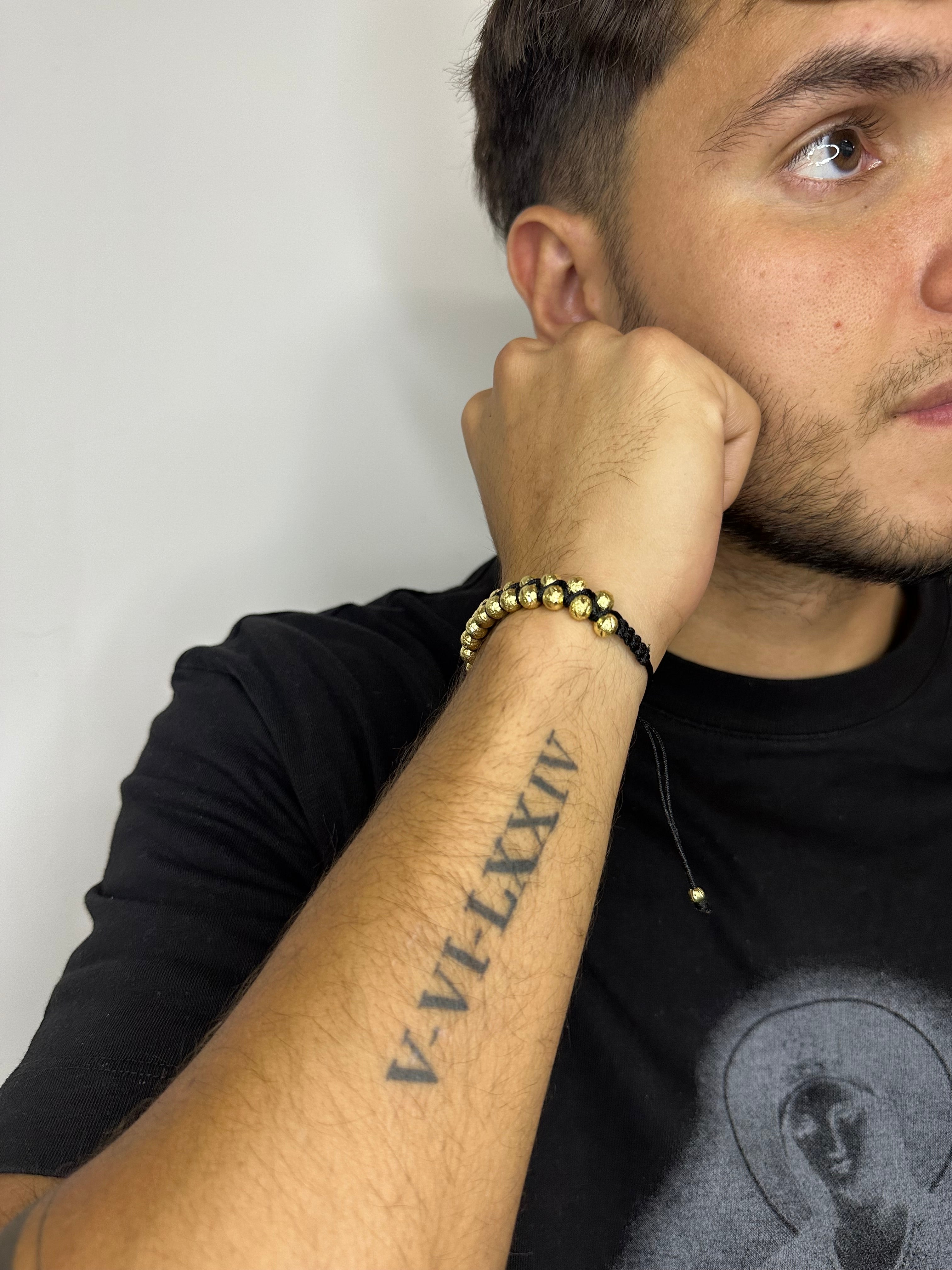 Pulsera tejida balines (Masculino)