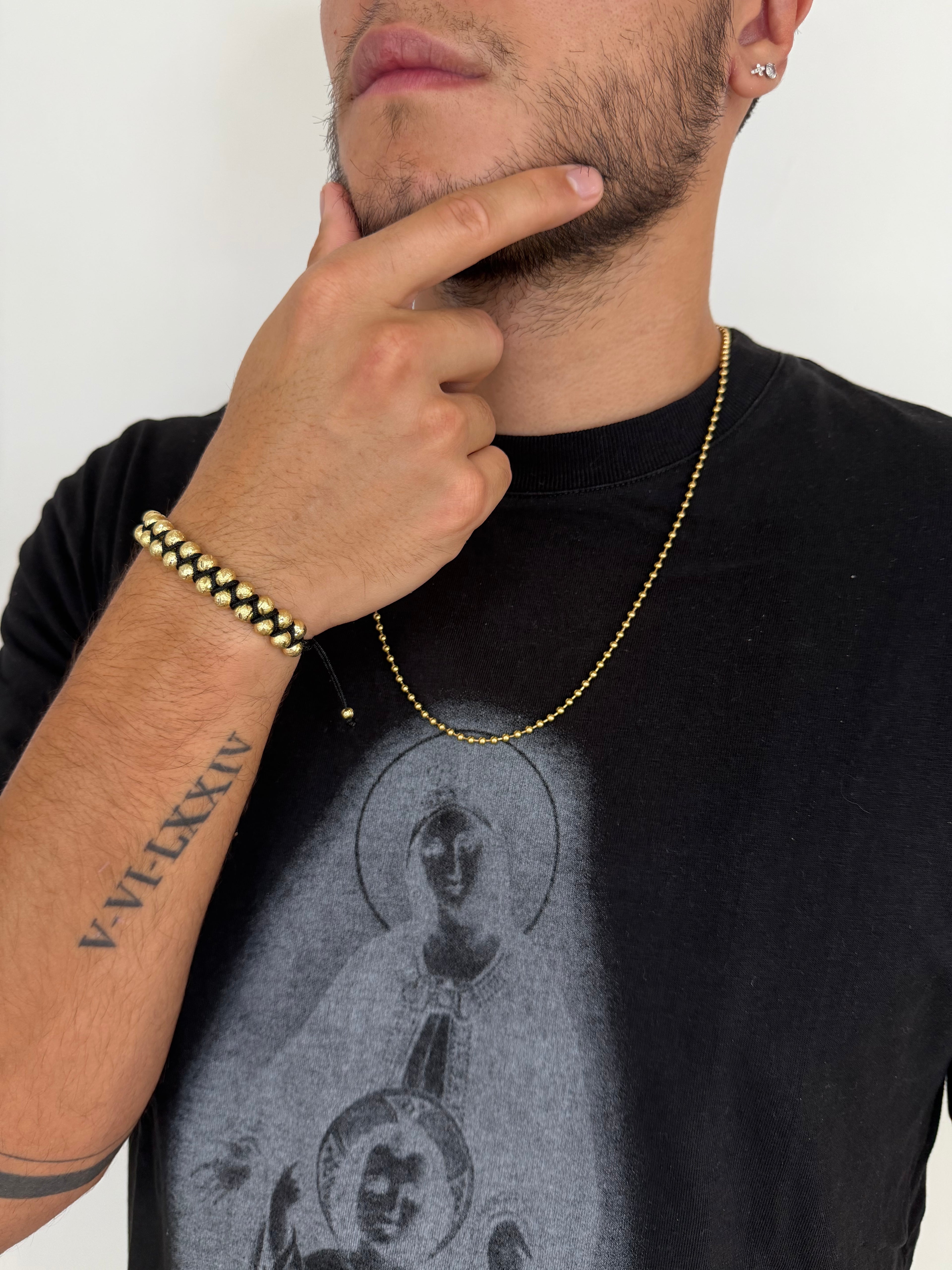 Combo Manilla y Cadena en tejido Militar