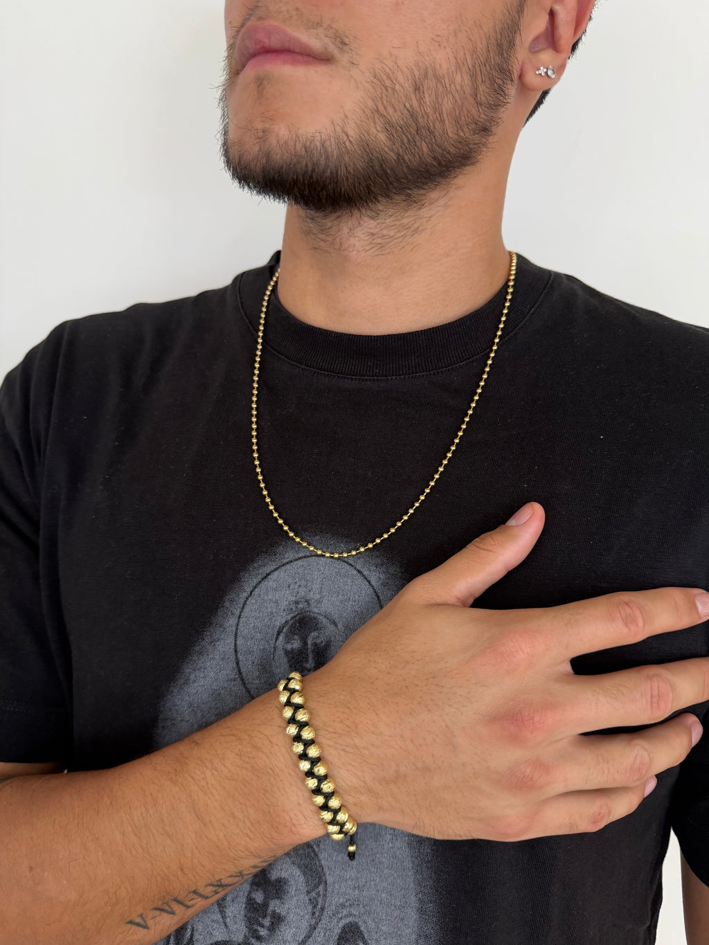 Combo Manilla y Cadena en tejido Militar