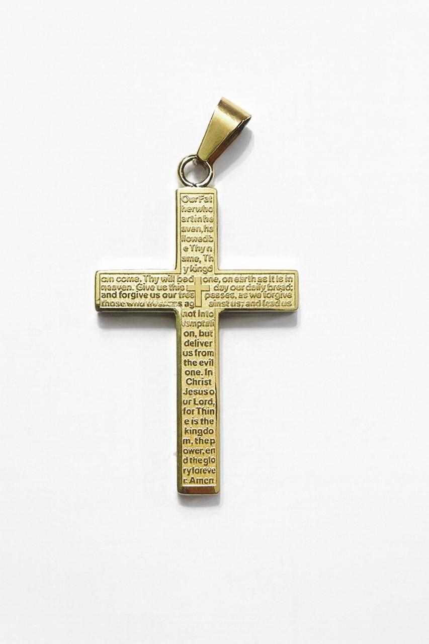 Dije Cruz, Padre nuestro grabado